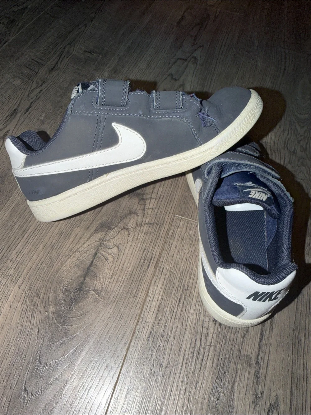 Nike Kids Court Royale Navy Velcro Sneakers — Dark Blue 13C